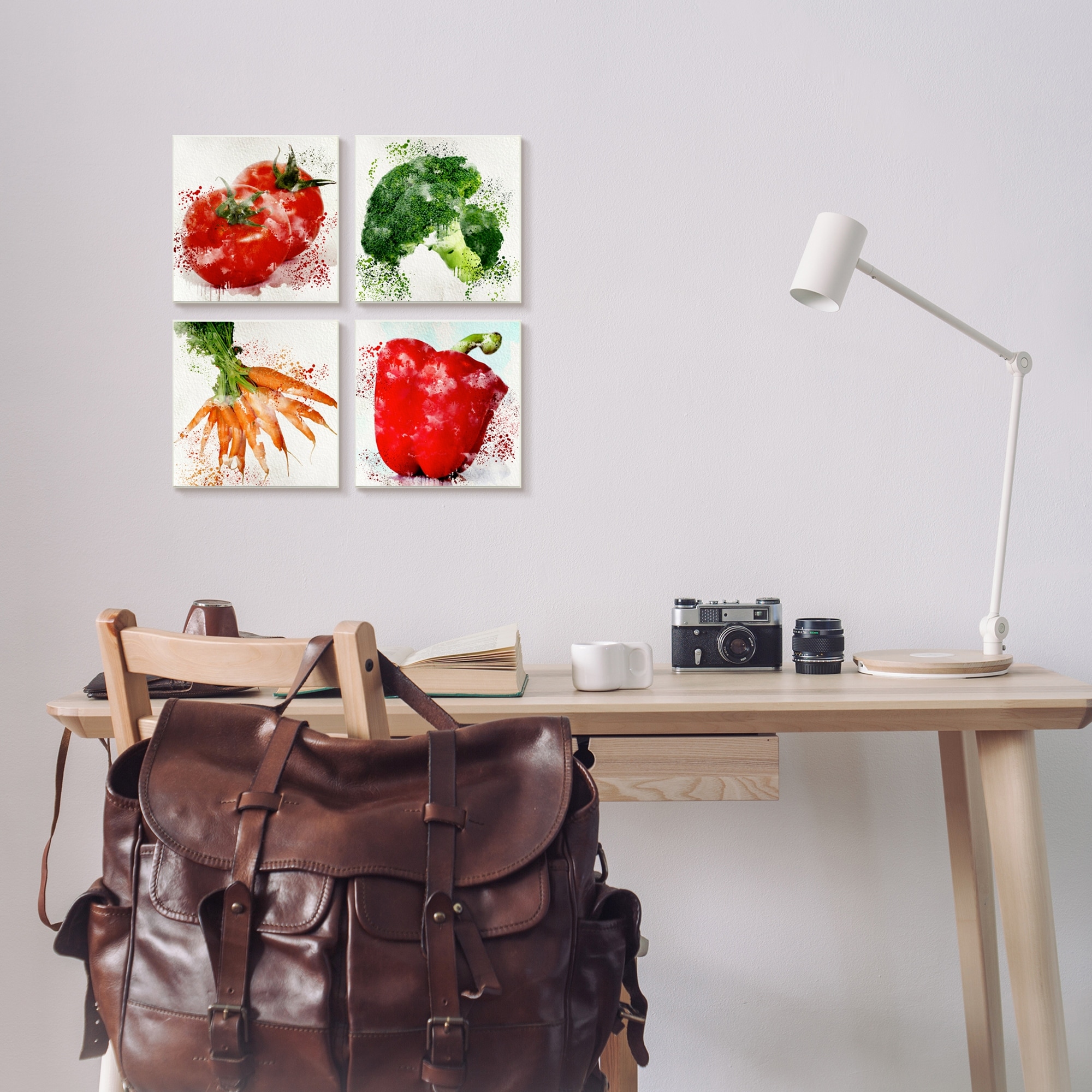 Stupell Industries Splash Color Farm Vegetables Red Green Orange Wall Plaque by Kim Allen