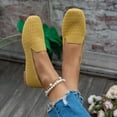 thumbnail image 5 of Miluxas Women's Fashion Casual Breathable Color Matching Shallow Mouth Shoes Lazy Work Shoes Yellow 6.5(38), 5 of 5