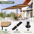 thumbnail image 2 of Aoxun 10x12 Lean to Gazebo Outdoor Pergola with Water Resistant & UV-Resistant, Wall-Mounted Canopy Sloped Roof Awning for Patio Backyard, Deck, or Garden Khaki, 2 of 10