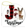 thumbnail image 2 of Ceramics Ornaments Letter J Ceramic Double Sided Tree Xmas Ornament Alphabet Monogram Personalized Christmas Ornaments Funny Gifts for Women/Men, 2 of 5