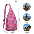 thumbnail image 2 of Vintage Elephant Sling Backpack - Retro Tribal Pattern Shoulder Bag with Layered Storage, Fashionable Pack for Students & Office Workers, 2 of 4