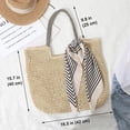 thumbnail image 4 of Kukuzhu Straw Tote Bag for Women Beach Summer Vacation Boho Rattan Handbags Large Woven Shoulder Purse, 4 of 8