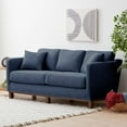 Gap Home Upholstered Wood Base Sofa, Navy