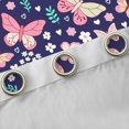thumbnail image 4 of Manfei Bohemian Butterfly Floral Blackout Curtains,Countryside Leaves Window Curtains Pack of 2 (38x45 Each), 4 of 6