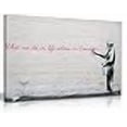 thumbnail image 3 of Banksy What We Do In Life Echoes In Eternity graffiti canvas Wall Art Print (36x24in), 3 of 4