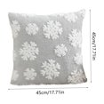 thumbnail image 3 of Nmdmisc Christmas Pillow Covers 18x18,Christmas Decorations Velvet Throw Pillow Cases Soft Plush Faux Fur Wool Pillow Covers Winter Holiday Decor for Sofa Living Room (White,Small Snowflake), 3 of 6
