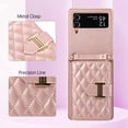 thumbnail image 2 of ELEHOLD Wallet Crossbody for Samsung Galaxy Z Flip 4 Case with Lanyard Wrist Strap Credit Card Holder, PU Leather Protective Phone Case with Ring Holder,Rosegold, 2 of 8