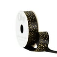 thumbnail image 2 of Offray Ribbon, Black 7/8 inch Gold Dot Satin Ribbon for Sewing, Crafts, and Gifting, 9 feet, 1 Each, 2 of 6
