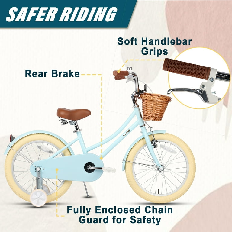 Glerc Little Molly 16 inch Kids Girls Bike for 4-7 Years Old
