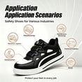 thumbnail image 6 of SPSHOOS Safety Shoes for Men & Women Composite Toe Kevlar Puncture Resistant Non-Slip ESD Black, 6 of 9