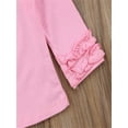 thumbnail image 6 of Gureui Toddler Infant Baby Girls Soft Cotton T-shirt Long Sleeve Round Neck Solid Color Casual Spring Autumn Ruffles Tops,6M-5Y, 6 of 6