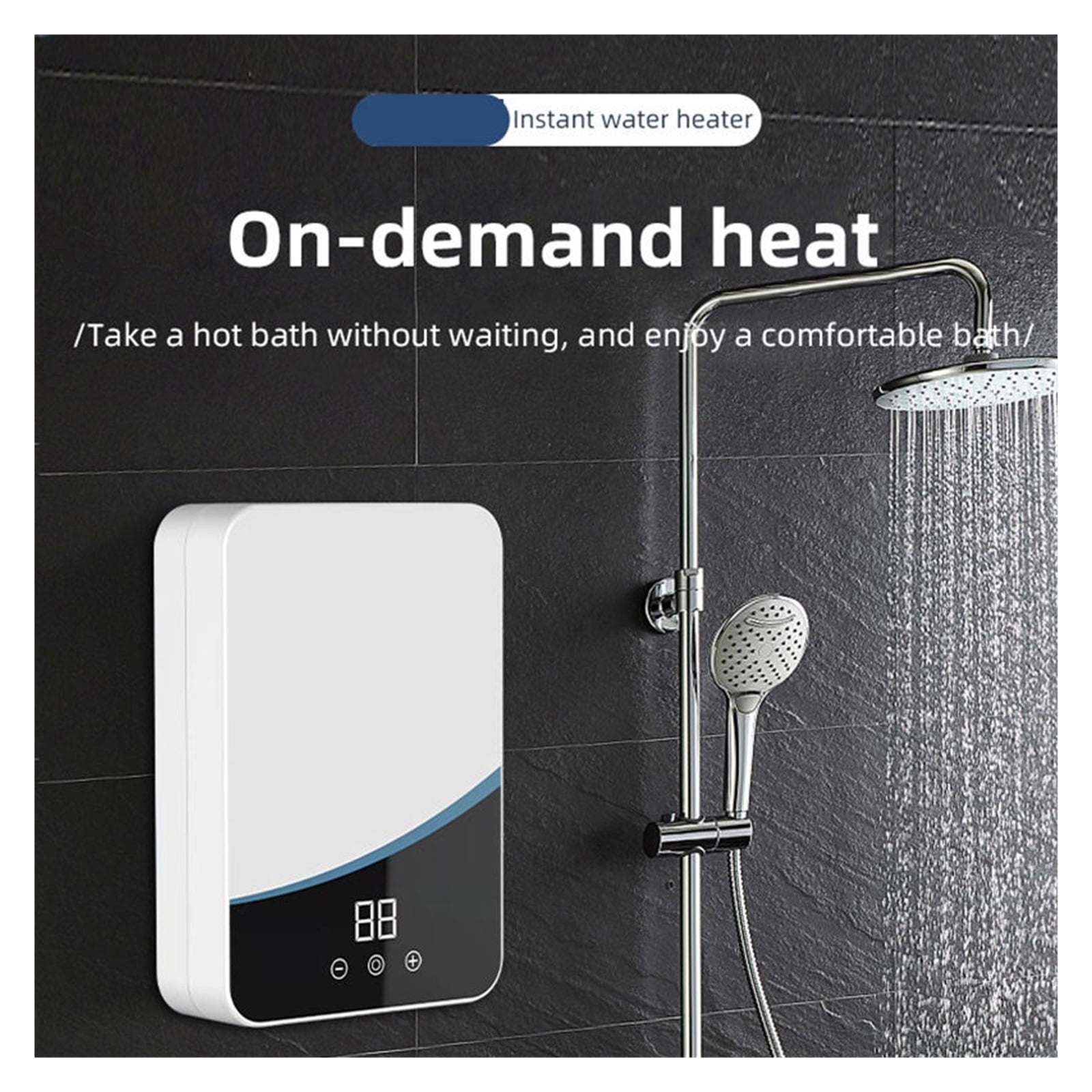 Hot Water Heater 5500W Instant Tankless Water Heater Thermostat Induction Heater Smart Touch Electric Heaters Shower Automatica ,Energy Saving