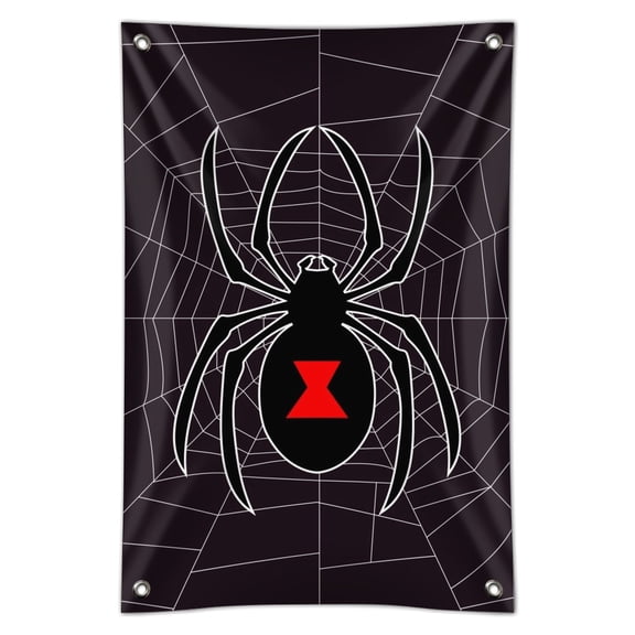 Black Widow Spider on Web Home Business Office Sign