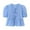Sky Blue, variant on Blmnix Summer Womens Tops Trendy Short Sleeve White Cute Puff Sleeve Crew Neck Solid Peplum Casual Blouses