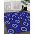 thumbnail image 2 of Ahgly Company Indoor Square Patterned DarkBlue Area Rugs, 7' Square, 2 of 6