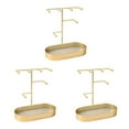 thumbnail image 1 of Dalazy Jewelry Organizer Stand Tray Display Rack Rings for Gold PU Leather Pad 20 x 10 x 21cm 3Set, 1 of 6