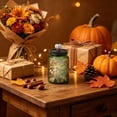 thumbnail image 5 of Decorative Vintage Glass Storage Jar with Airtight Lid and Pumpkin Knob 6 Inch Canister for Fall Thanksgiving Table Centerpiece Kitchen Countertop Display, 5 of 6