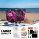 thumbnail image 5 of Fotbe Pink Blossoms Butterfly Bolsa de Viaje para Playa - Resistente al Agua, Bolsa Tote de Gran Capacidad y Ligera con 7 Bolsillos para Mujeres y Hombres, 5 of 7