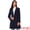 Dark Blue, variant on Women's Stylish Peacoat Wrap Collar 2024 Winter Trench Long Coat M Black