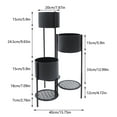 thumbnail image 2 of Miumaeov Metal Plant Stand, 6 Tier Indoor Outdoor Flower Pot Stand Holder Shelves, Foldable Decorative Display Rack for Potted Plant for Patio Garden, Living Room, Corner Balcony & Bedroom (Black), 2 of 9