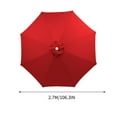 thumbnail image 2 of DAMAI 6.5ft/7.5ft/8ft/9ft/10ft Universal Patio Umbrella Replacement Canopy, 6 Ribs 8 Ribs Outdoor Market Table Patio Umbrella Canopy Cover Replacement UV Protective Cloth(Red,9FT(8-Ribs)), 2 of 5