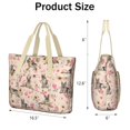 thumbnail image 3 of Tote Bag for Women - German Shepherd Dog and Flower Shoulder Bag - Large Utility Work Duffle Bag with Zipper Handbag for Travel, Work, Sprots, 3 of 5