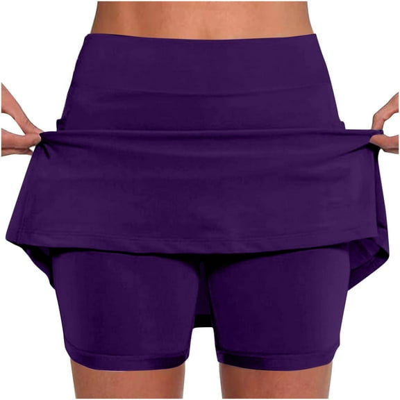 Fengactive Sport Skorts for Women Casual Athletic Short Skirts Tummy Control Summer Skort