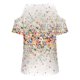 thumbnail image 5 of ICHUANYI Clearance Women Summer Sexy T- Shirt Cold Shoulder Pullover Blouse V-Neck Short Sleeve Printed Tops(Yellow, S) ICHUANYI WER2023080817879, 5 of 5