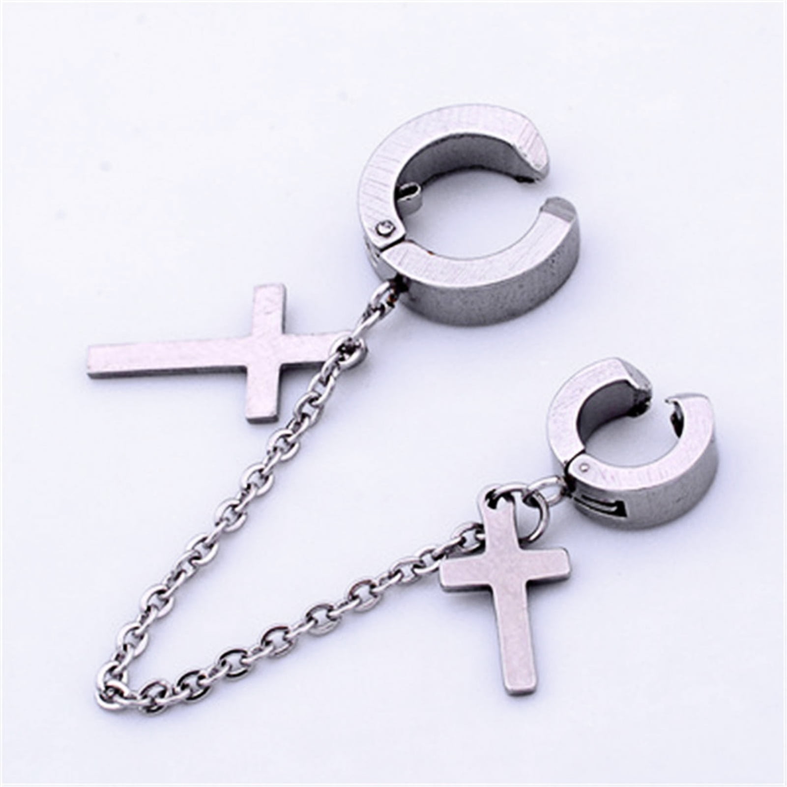 Anvazise 1Pc Punk Hip Hop Metal Chain Ear Cuff Creative