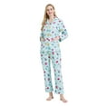 thumbnail image 2 of GLOBAL Womens Flannel Cotton Pajama Set Long PJs Flannel Loungewear Sleepwear,Size S-3XL, 2 of 6