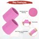 thumbnail image 5 of Uxcell 24PCS Bandas de sudor deportivas, muñequeras de algodón absorbentes para entrenamiento/baloncesto/correr [Rosa, 8cm de ancho], 5 of 7