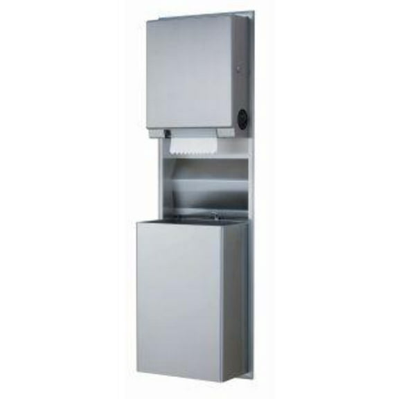 Bobrick B-3961 - ClassicSeries® Recessed Convertible Paper Towel Dispenser/Waste Receptacle