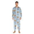 thumbnail image 5 of Adult Christmas Onesie Pajama Groundhog Pattern Zipper One-Piece Pajamas Unisex with Pockets, 5 of 6