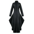 thumbnail image 4 of Tiweut Casual Jackets Womens Tailcoat Halloween Gothic Costume Button Long Sleeve Stand Collar Corset Coat Blouses Black,L, 4 of 4