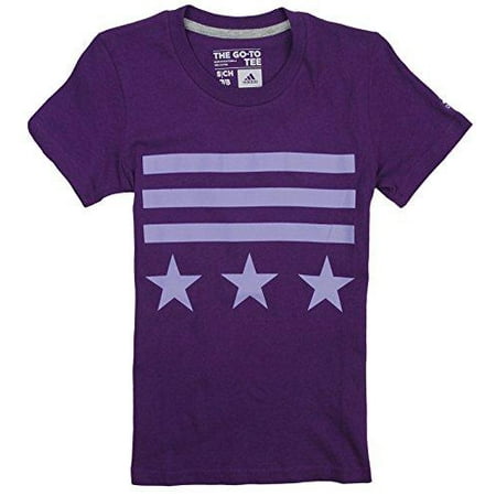 - Adidas Youth Girls Bars and Stars Short Sleeve Graphic Tee T-Shirt, Several Colors