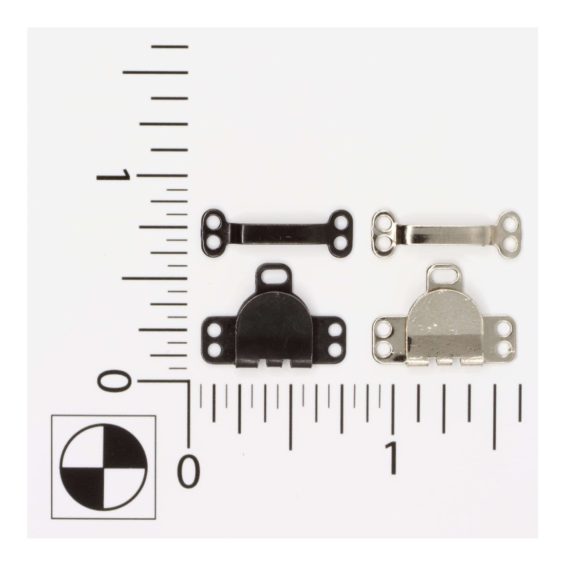 (3 pack) Dritz Sew-On Hook & Eye Closures, 6 Sets, Black & Nickel for Pants and Skirts
