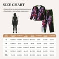 thumbnail image 6 of Kll Grape Print Women'S Long Sleeve Pajamas With Pants Sleepwear Loungewear 2 Set-Small, 6 of 9