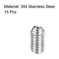 thumbnail image 3 of Ball Point Set Screws, M4 x 8mm 304 Stainless Steel Metric Spring Hex Socket Screw 15pack, 3 of 7