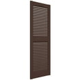 thumbnail image 4 of Ekena Millwork 12"W x 67"H Mid-America Vinyl, Standard Size Cathedral Top Center Mullion, Open Louver Shutter, w/Installation Shutter-Lok's & Matching Screws (Per Pair), 009 - Federal Brown, 4 of 7