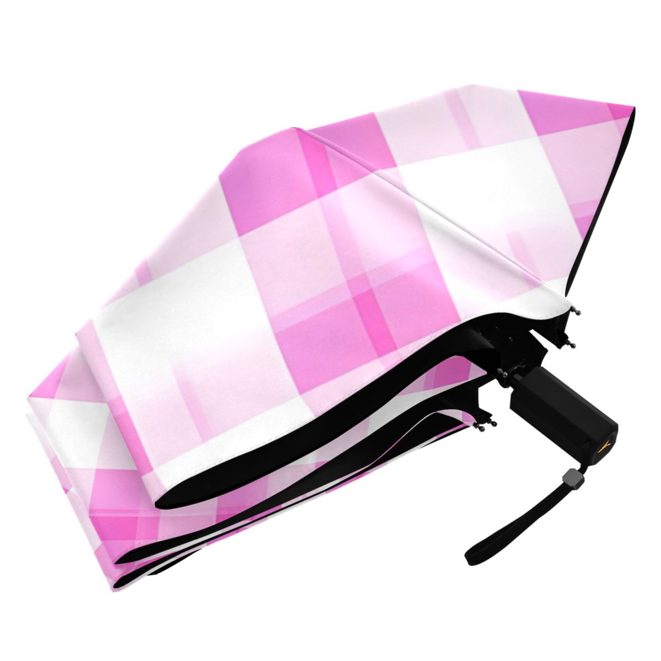 ALAZA Checkered Grid-d8 UPF 50+ Compact Folding Umbrella for Rain Travel Umbrella Packable