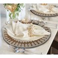 thumbnail image 3 of Gold Beaded Placemats Pack of 1 for Dining Coffee Table Scratch Heat Stain Resistant Charger Kitchen Decor Durable Tablemats - Fall Autumn Thanksgiving Holiday - 14 Inches, 3 of 7