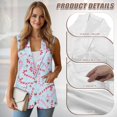thumbnail image 6 of Uorisanigo Candy Cane Print Women's Sleeveless Blazers Size 3XL V Neck Womens Waistcoat Vest Open Front Loose Vest Top Dressy Outerwear, 6 of 7