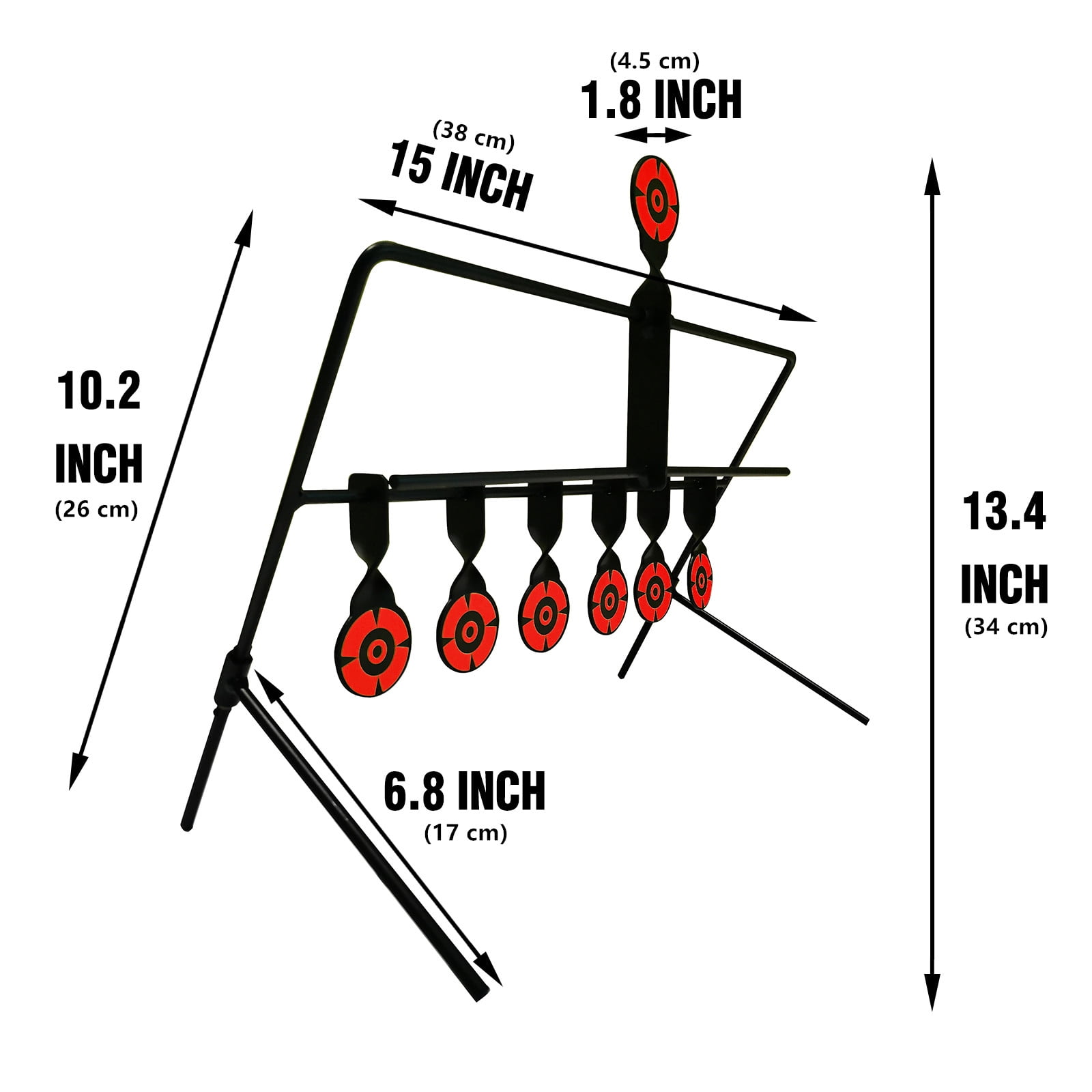 Atflbox Resetting Target for BB Gun with 7 Targets, Rated for .177 Caliber Airgun, Weight 2.2lbs