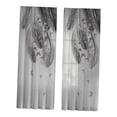 thumbnail image 3 of Cortina transparente, cortinas de ventana de gasa semitransparente, cortinas de tul gris de decoración versátil, para estudio de comedor de habitación BLESIY cortina transparente, 3 of 8
