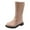 Khaki, variant on UngA Knee High Boots for Girls Kids Fashion Low Heel Winter Boots Side Zipper Tall Girls Riding Boots (Little Kid/Big Kid),Size 13