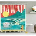 thumbnail image 1 of Ambesonne Tropical Hawaii Holiday Coast Shower Curtain Set, 1 of 1