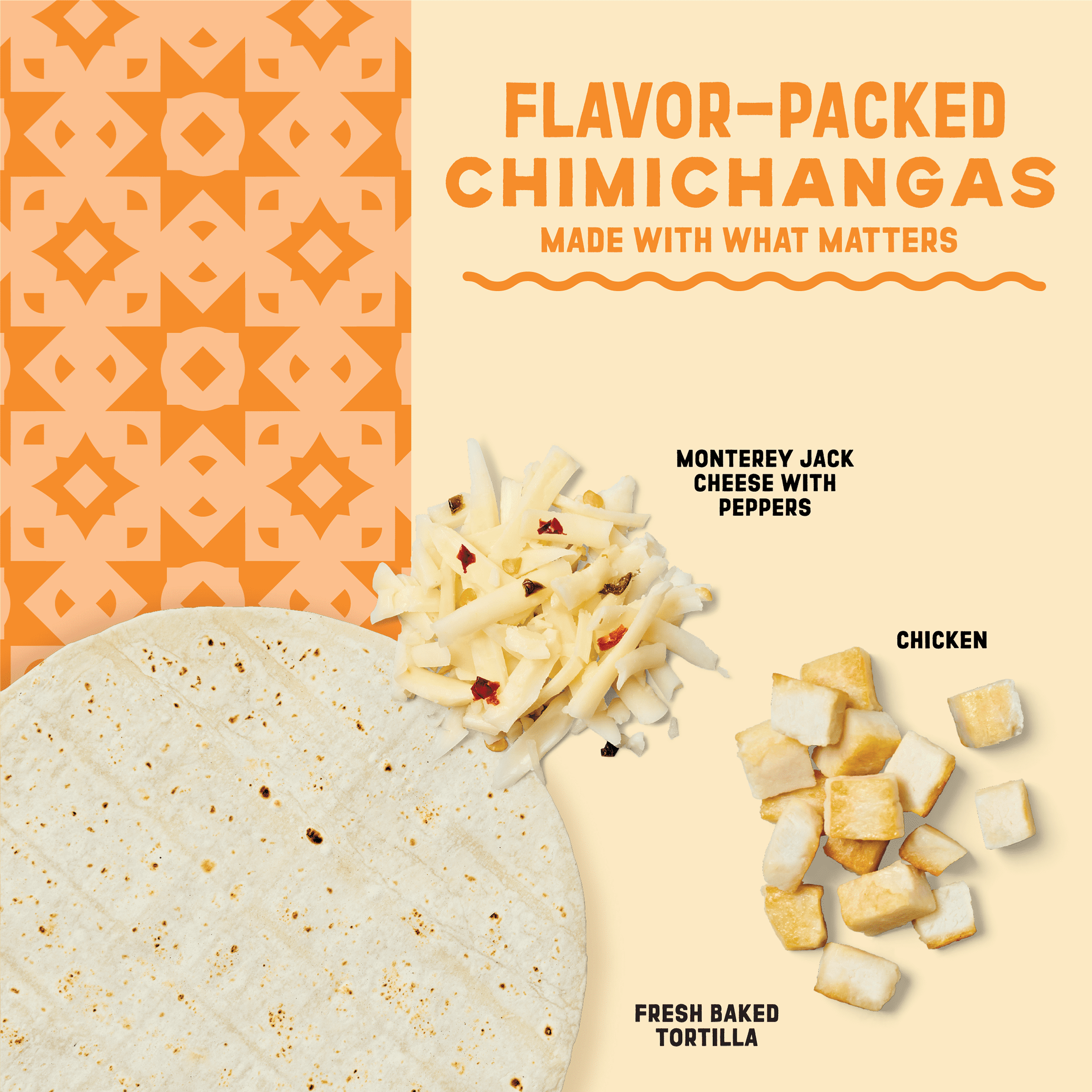 El Monterey Signature Chicken and Cheese Chimichangas, 54 oz, 12 Count (Frozen)