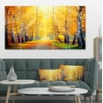 thumbnail image 1 of Yellow Autumn Trees in Sunray - Large Landscape Canvas Art Print, 1 of 4