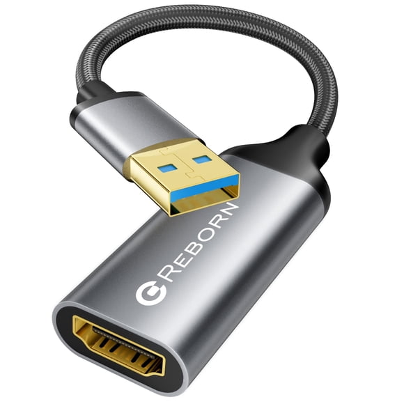 Adaptador USB a HDMI Reborn, cable USB 3.0 de 1080p y 60 Hz