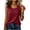 Wine, variant on cocolona Summer Womens Tank Tops Crew Neck Sleeveless Shirts Casual Loose Basic Solid Color Blouses